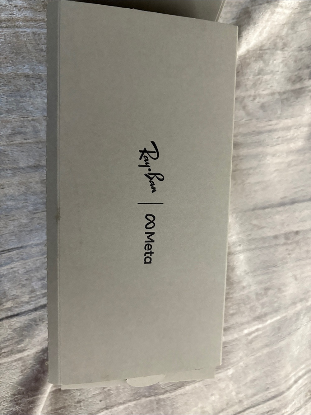 Ray-Ban White Gray Skyler Meta Sunglasses Box